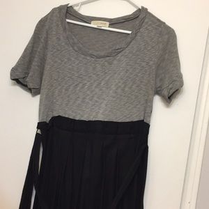 Grey and white dress